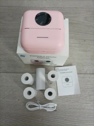 Impresora Fotográfica NK Rosa + 5 Rollos