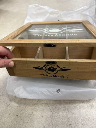 Caja de madera para té Thés du Monde