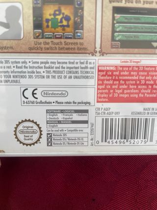 Legend of Zelda Ocarina of Time 3D Nintendo 3DS