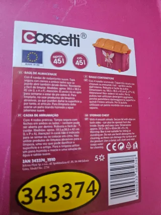 Baúl infantil con ruedas