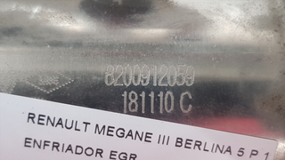 ENFRIADOR EGR RENAULT MEGANE III BERLINA 5 P 1.5D