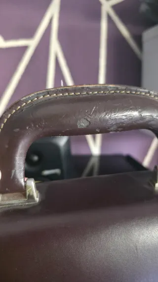 Maletín portadocumentos vintage marrón