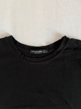 Crop Top Negro Stradivarius