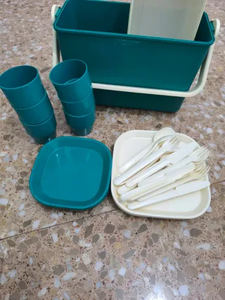 Maletín Picnic con vasos y platos