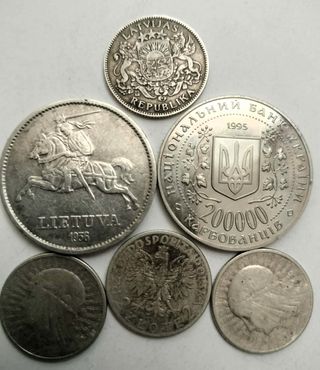 Lituania, letonia, polonia y ucrania de plata