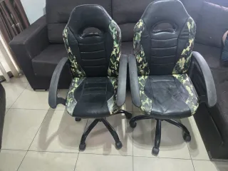 Sillas giratorias gaming camuflaje