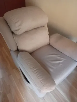 Sillón Relax Beige Tela eléctrico