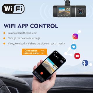 Abask Cámara de Coche 4K WiFi Dashcam J05Pro