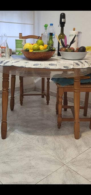 Mesa redonda extensible 90cm