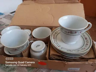 Juego de café 8 servicios porcelana