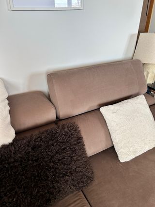 Sofá 2 plazas marrón chocolate
