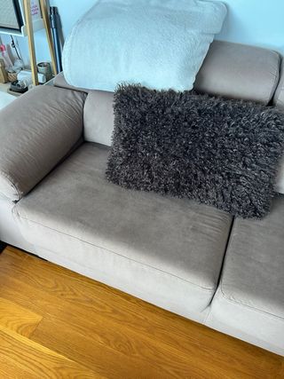 Sofá 2 plazas marrón chocolate