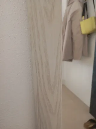Espejo de pared efecto madera y cristal
