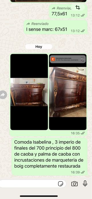 Cómoda antigua madera finales s. XVIII