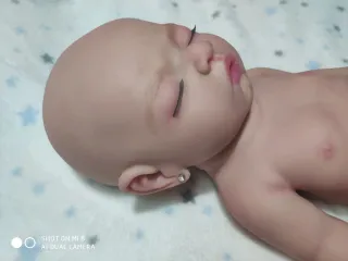 Muñeca Reborn Silicona 44cm 2.5kg Pintada a Mano