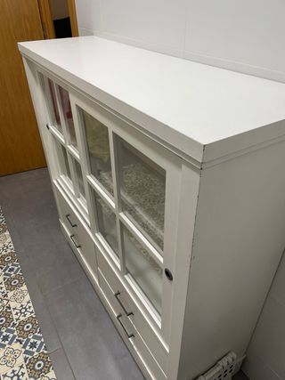 Aparador cocina/comedor madera y cristal