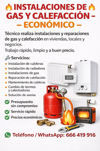 Instalador Gas y Calefacción Económico