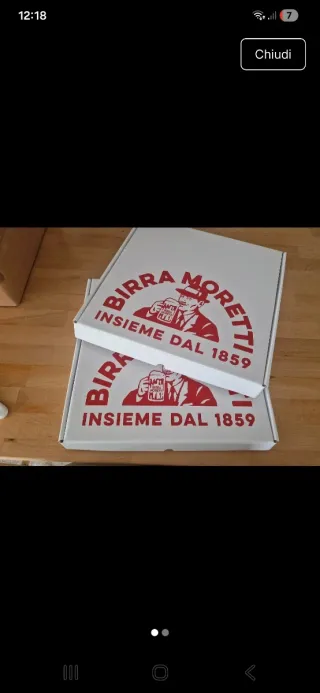 Set 2 piatti pizza Birra Moretti