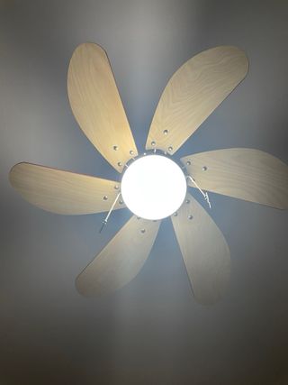 Ventilador de techo madera y metal