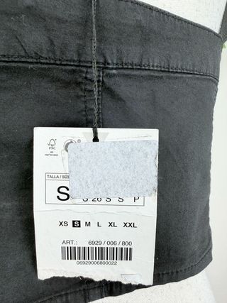 Top Nero/Grigio Zara Taglia S