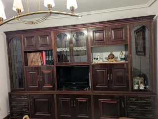 Ocasión bonito Mueble de salón madera y cristal