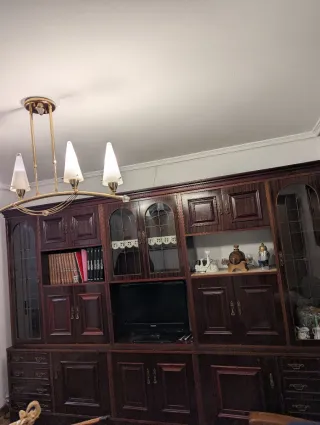 Ocasión bonito Mueble de salón madera y cristal