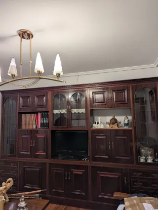 Ocasión bonito Mueble de salón madera y cristal