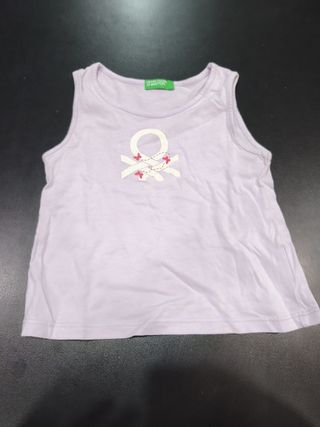 Vestido tirantes lila Benetton 18/24m
