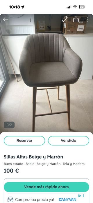 Sedie alte beige e marrone