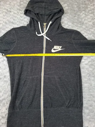 Sudadera Nike con cremallera gris jaspeado