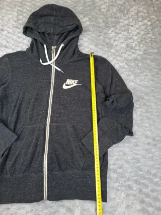 Sudadera Nike con cremallera gris jaspeado
