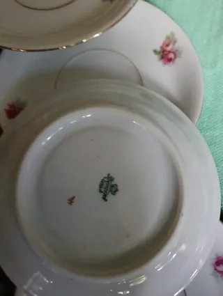 Juego de café porcelana floral