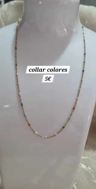 Collar colores acero inoxidable