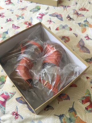 Sandalias Michael Kors Piel Naranja Plataforma