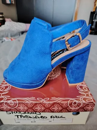 Sandalias Zannya Azul Talla 35