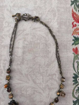 Collar vintage flor ámbar