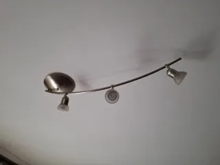 Lámpara de techo plateada