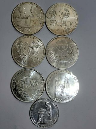 Ultimas 7 Monedas de Plata de Portugal