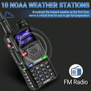 Walkie Talkie BAOFENG UV-5RM 10W Multi Band NOAA