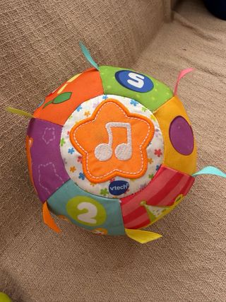 Pelota sensorial  y sonajeros para bebe