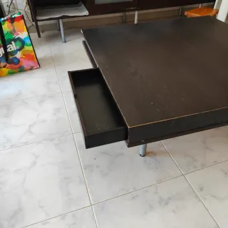 Mesa de centro Ikea madera y metal