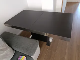 Mesa comedor extensible pie central