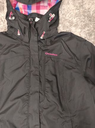 Cortavientos Quechua Negro y Multicolor