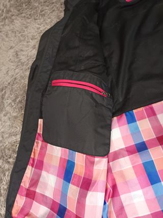 Cortavientos Quechua Negro y Multicolor