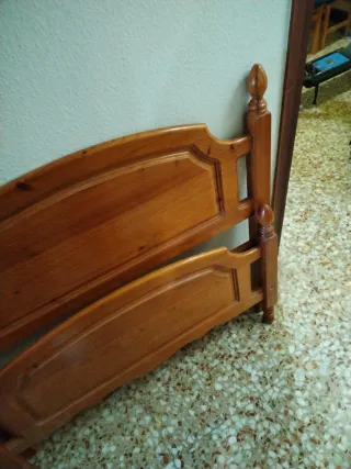 Cabecero y pie de pino vintage ancho115x106alto