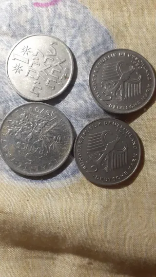 4 Monedas Coleccionables: Francia, Israel, Alemani