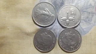 4 Monedas Coleccionables: Francia, Israel, Alemani