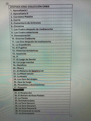 Stephen King-Colección Orbis