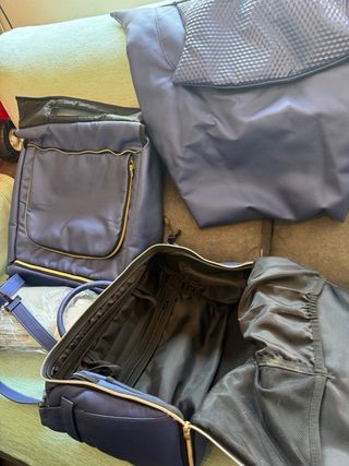 Carro de bebé azul marino