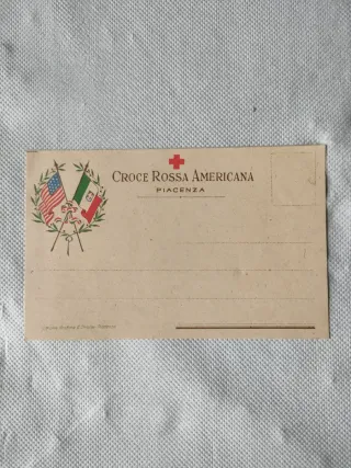 Cartolina Croce Rossa Americana Piacenza